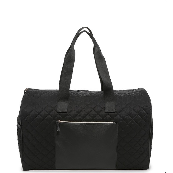 NEW Black Quilted Weekender Bag - Picture 2 of 8